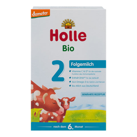 HOLLE Stage 2 Organic Cow Milk Formula, 6-12 Months, 600 g