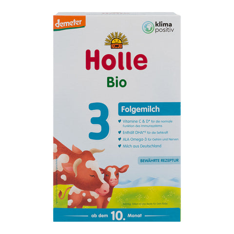 HOLLE Stage 3 Organic Cow Milk Formula, 12+ Months, 600 g